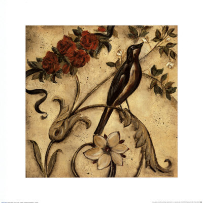 Crimson Songbird I Print Crimson Songbird I Print