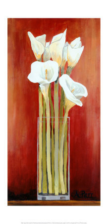 Calla on Red Print Calla on Red Print