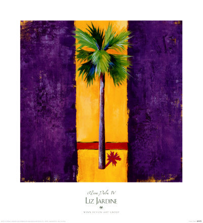 Neon Palm IV Print Neon Palm IV Print