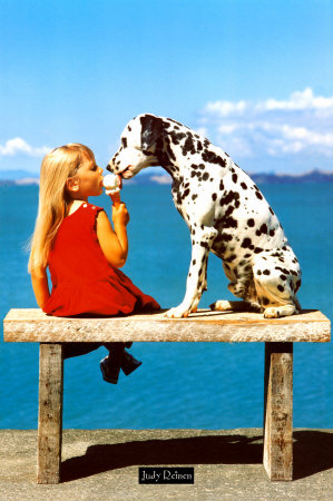 Girl With Dalmation Poster Girl With Dalmation Poster
