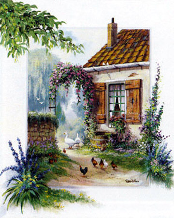 Farmers Courtyard Print Farmers Courtyard Print