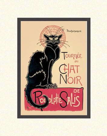 Chat Noir Matted Print Chat Noir Matted Print
