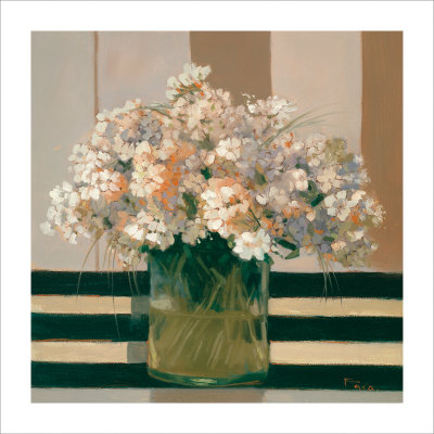 Hydrangea with Stripes Print Hydrangea with Stripes Print