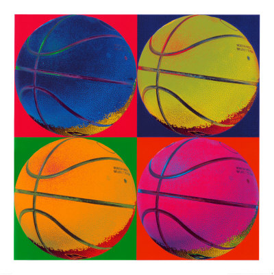 Ball Four: Basketball Print at