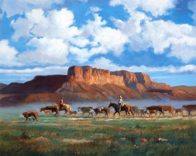 Herding Cattle Print Herding Cattle Print