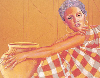 Woman with Vase II Print Woman with Vase II Print
