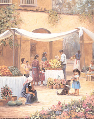 Flower Stand Print Flower Stand Print