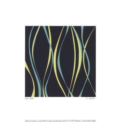 Aqua Blue Serigraph Aqua Blue Serigraph