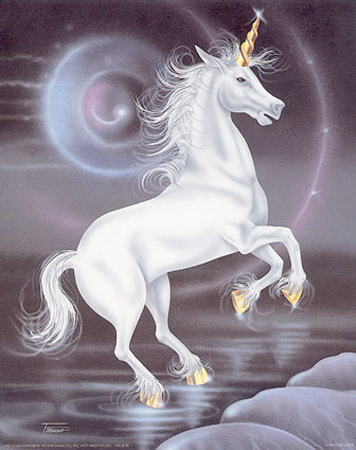 Unicorn Leaping Print Unicorn Leaping Print