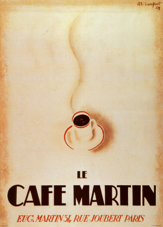 Le Cafe Martin Print Le Cafe Martin Print