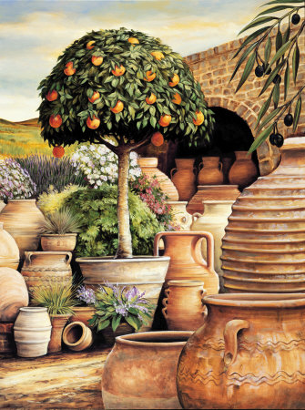 Orange Topiary Print Orange Topiary Print