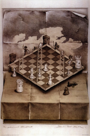 Illusion Chess Board Poster Illusion Chess Board Poster