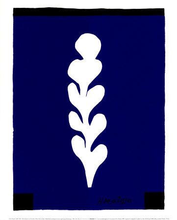 White Palm on Blue Print White Palm on Blue Print