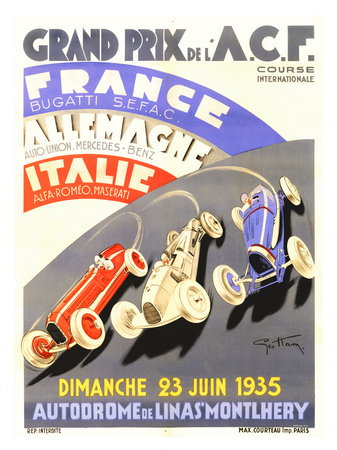Grand Prix de l'A.C.F., 1935 Giclee Print Grand Prix de l'A.C.F., 1935 Giclee Print