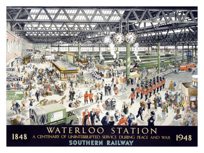 English Waterloo Railway, c.1948 Giclee Print English Waterloo Railway, c.1948 Giclee Print