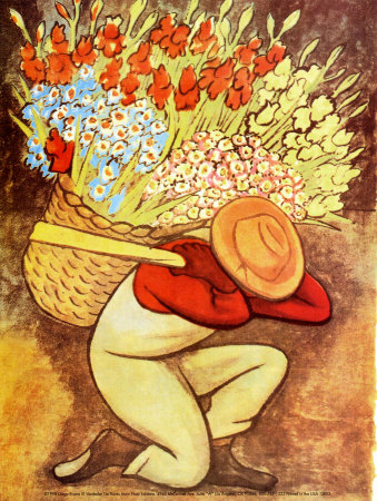 El Vendedora De Flores Print by Diego Rivera at Art.com