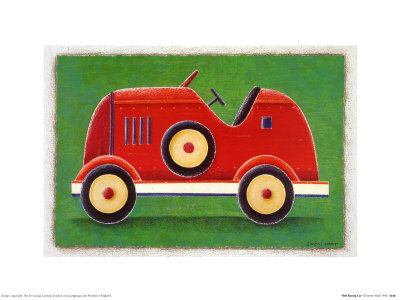 Red Racing Car Print Red Racing Car Print