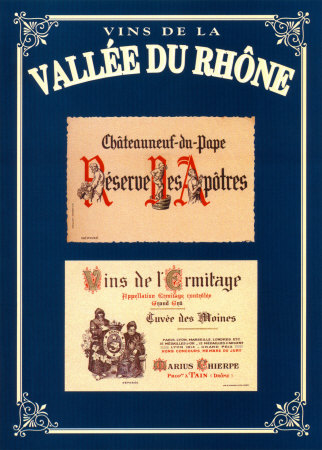 Vins de la Vallee du Rhone I Print Vins de la Vallee du Rhone I Print