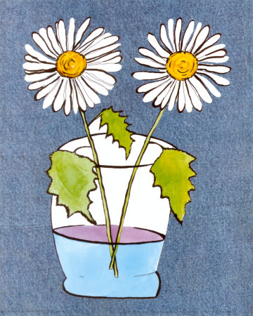 Flowers in Jeans IV Print Flowers in Jeans IV Print