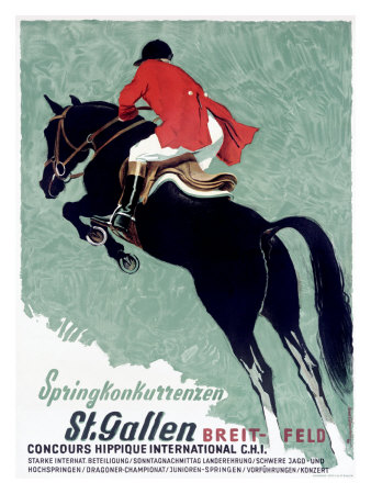 Horse Jumper Show Giclee Print Horse Jumper Show Giclee Print