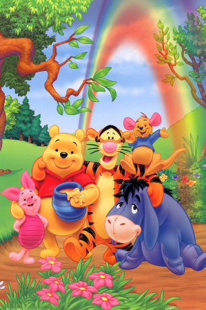 Winnie the Pooh - Group Rainbow Poster Winnie the Pooh - Group Rainbow Poster