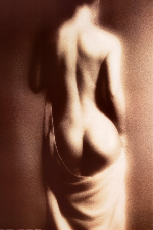 Nude Back of Woman Print zoom view in room