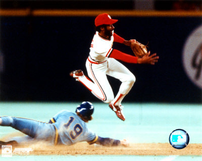 Ozzie Smith - Turning double play Photograph Ozzie Smith - Turning double play Photograph