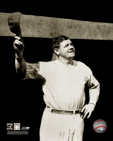 Babe Ruth - Tipping cap, sepia Photograph Babe Ruth - Tipping cap, sepia Photograph