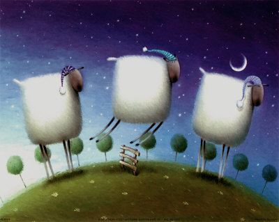 insomniac sheep print by rob