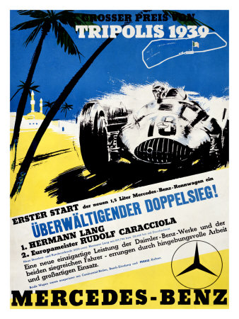 Mercedes Benz, Tripolis, 1939 Giclee Print Mercedes Benz, Tripolis, 1939 Giclee Print