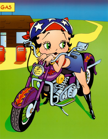 Biker Boop Poster Card Biker Boop Poster Card