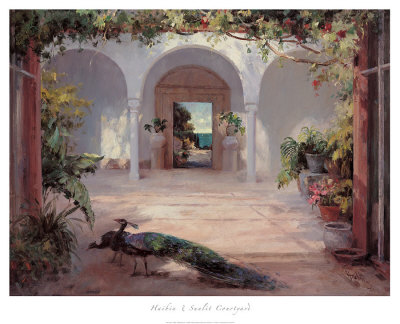 Sunlit Courtyard Print Sunlit Courtyard Print
