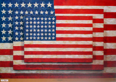 Three Flags, 1958 Print Three Flags, 1958 Print