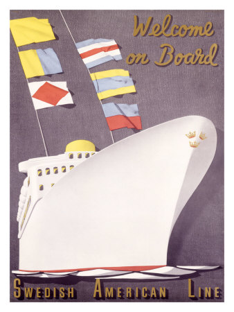 Swedish American Ocean Line Giclee Print Swedish American Ocean Line Giclee Print