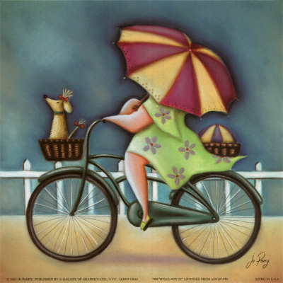 Bicycle Lady IV Print Bicycle Lady IV Print