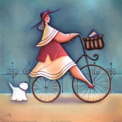 Bicycle Lady I Print Bicycle Lady I Print