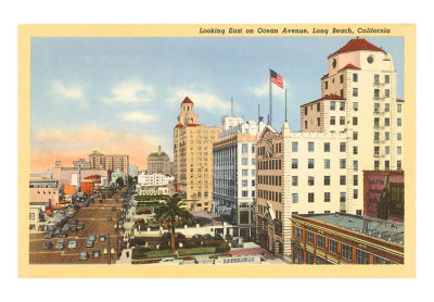 Ocean Avenue, Long Beach, California Print Ocean Avenue, Long Beach, California Print