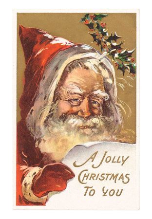 Jolly Christmas, Genial Santa Print Jolly Christmas, Genial Santa Print