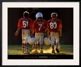 "Winners Never...  Football" Pre-made-framed Framed Art Print