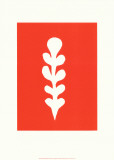Palme Blanche Sur Fond Rouge  c1947