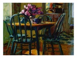 Lilacs and Green Chairs
