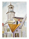 Church Steeple and Rooftops