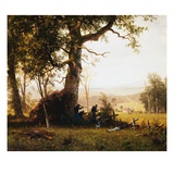 Union Soldiers Fighting in the Field by Albert Bierstadt