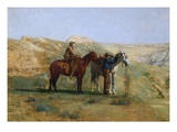 Detail of Cowboys in the Badlands