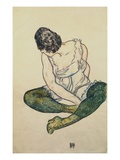 Seated Woman with Green Stockings