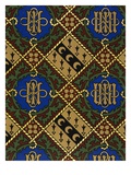Diamond Print Ecclesiastical Wallpaper Design by Augustus Welby Pugin