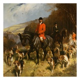 Painting of Mr and Mrs Lewis Priestman With the Braes of Derwent Hunt by John Charlton