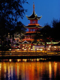 Tivoli Garden Lights Reflected in the Town's Remaining Old Moat