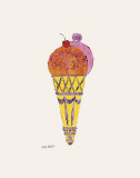 Ice Cream Dessert  c1959 (Red and Pink)