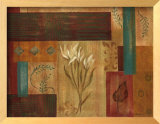 "Abstract Floral II" Pre-made-framed Framed Art Print